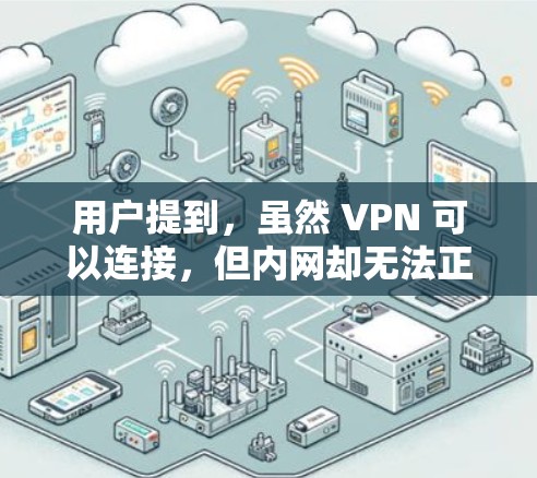 用户提到,虽然 VPN 可以连接,但内网却无法正常打开,这可能是因为 VPN 连接过程中的延迟、连接不稳定或其他网络问题。以下是一些可能的原因和解决方案