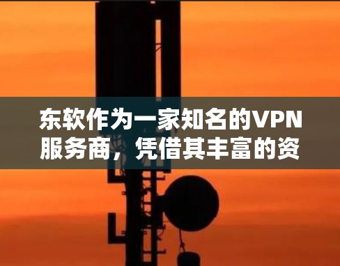 东软作为一家知名的VPN服务商,凭借其丰富的资源、强大的技术实力和优质的用户服务,通常在多个地区和用户群体中占据优势。以下是对东软VPN服务的详细分析