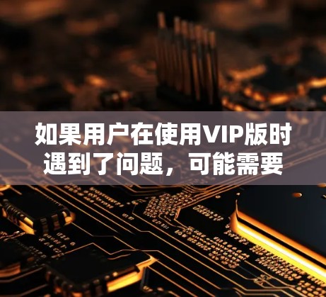 如果用户在使用VIP版时遇到了问题,可能需要检查以下几点