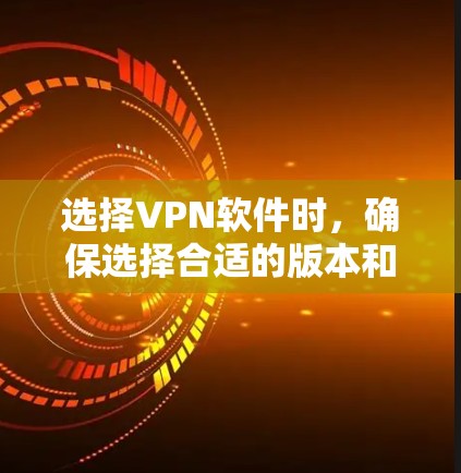 选择VPN软件时,确保选择合适的版本和类型,以下是一个清晰的步骤指南
